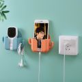 1pcs Punch-free Mobile Phone Holder Wall Mount Stand Remote Control Organizer Storage Box Charging Bedside Container Rack Gift.