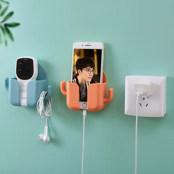 1pcs%20Punch-free%20Mobile%20Phone%20Holder%20Wall%20Mount%20Stand%20Remote%20Control%20Organizer%20Storage%20Box%20Charging%20Bedside%20Container%20Rack%20Gift%20-%20Image%206