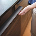 4pcs Cabinet Kitchen Hidden Drawer Pull Aluminum Door Handle Black Cabinet Handle Finger Edge Pull Hidden Cabinet Finger Pull.