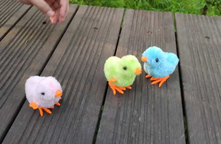 Clockwork Plush Chicken Simulation animal plush jumping stail children's toys -1pcs