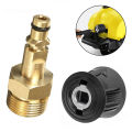 High Pressure Washer Quick Connect Adapter for Karcher K2-K7 Series Brass M22 14MM Fitting Hose Connector Quick Release Adapter. 
