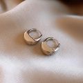 Punk Oval Hoop Earrings Metallic Geometric Ear Buckle Minimalist Style U-shaped Ear Buckle Daily Life Earring Accessories K-. 