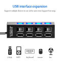 USB 2.0 Hub USB Hub 2.0 Multi USB Splitter Hub Use Power Adapter 4/7 Port Multiple Expander USB 3.0 Hub with Switch 30CM Cable. 