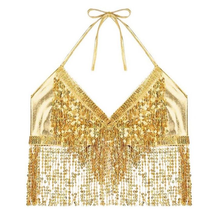 Belly%20Dance%20Sequin%20Fringe%20Top%20Nighub%20Performance%20Halter%20Bra%20Dance%20Wear%20-%20Image%205