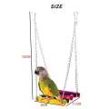 1pc Colorful Hanging Hammock Swing Toys for Pet Birds Perfect for Parrots Parakeets Budgies and Cockatiels. 