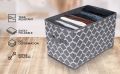 Storage Bag 6 pockets 6 Grids Washable Wardrobe Clothes Organizer, Jeans Compartment Storage Box, Clothes Drawer Mesh Separation Box, Portable Foldable Closet. 