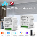 5A Tuya WiFi ZigBee Smart Curtain Switch Module Blinds Roller Shutter Electric Motor Voice Control Timing Supports Alexa . 