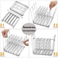Yymall sous vide stainless steel grid stainless steel grid bracket stainless steel handle easy operation safe grade stainless steel for cooking. 