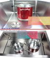 Double Bowl Kitchen Sink Hand Made size  18x32 inches. 