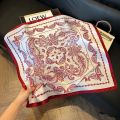 70x70cm Print Square Scarf For Women Silk Shawl Neckerchief Female Hair Bands Head Wraps Headband Foulard Satin Hijab Bandana.