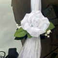 WEDDING CAR DECORATION ARTIFICIAL FLOWERS DECORATION FOR WEDDING CAR, WHITE. 