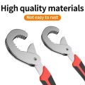 Adjustable Open End Double Wrench Multifunctional Universal Pipeline High Carbon Steel Wrench Set Manual Hardware Grip Tool. 