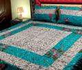 Embroidered Patch Work King Size BedSheet - High Quality - Cotton Double Bedsheet Embroided by Dazzling point. 