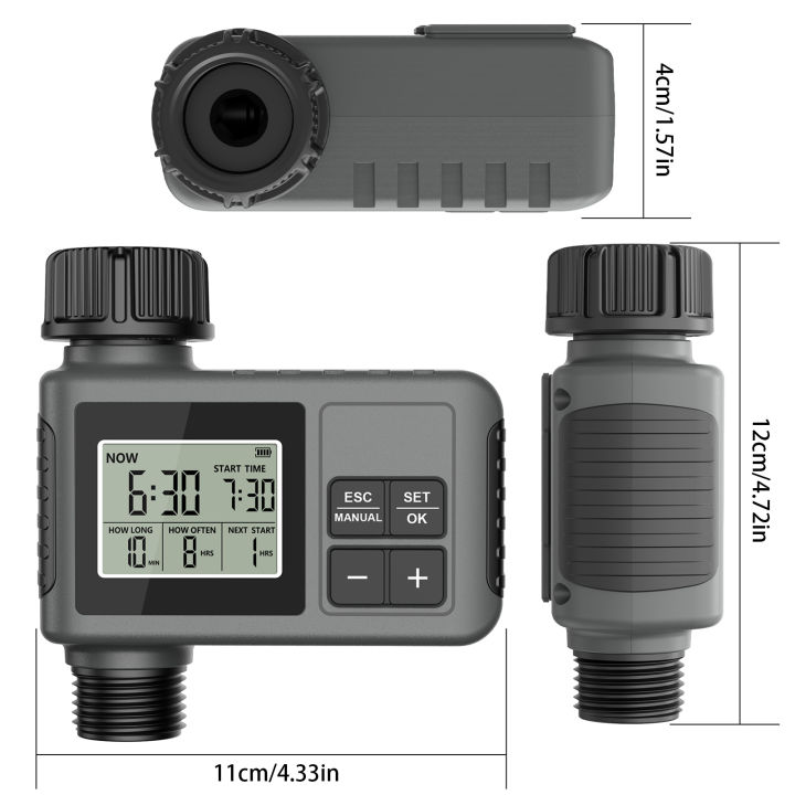 Programmable Timer Valve Water Timer Irrigation System Programmable Garden Watering Sprinkler 1 ...
