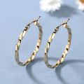Korean version of large knotted earrings stainless steel earrings, luxury style earrings. 