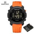 NAVIFORCE NF7104Men's  Digital Watch Fashion Casual Date Week Alarm Clock Waterproof Silicone Strap Electronic Wristwatch 2024. 