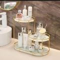 Makeup Storage Rack, Cosmetic Storage Shelf, Makeup Organizer, Dressing Table, Makeup and Perfume Organizer, 3 round Floors 1 round floor. 