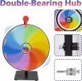 12 Slots Prize Wheel, 34cm Prize Wheel Spinner with Stand and Heavy Duty Base,Spinning Wheel for Prizes,Spin The Wheel. 