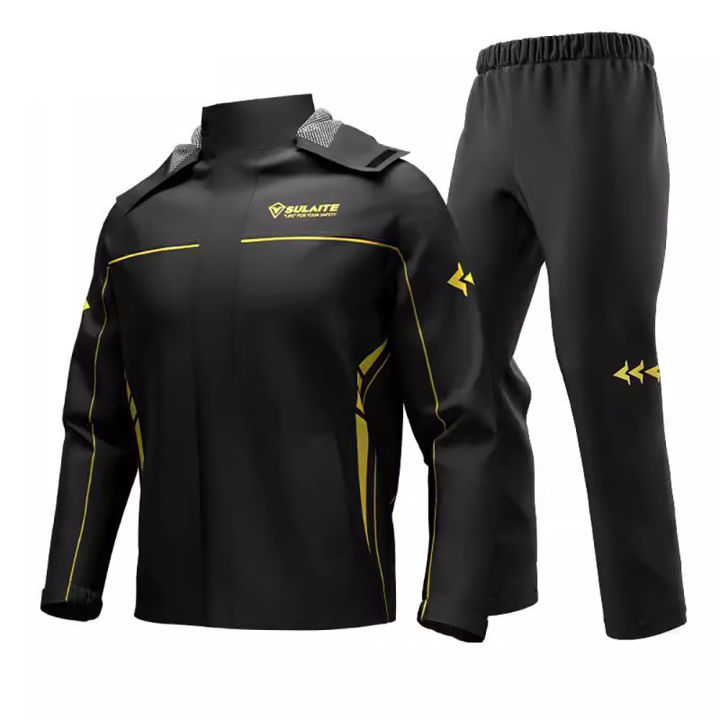 Split Patch Motorcycle Jacket Motorcycle Rainsuit Split Raincoat Reflective Thin Windproof Waterproof ...