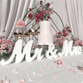 3pcs/set Wooden Mr & Mrs Sign Decoration For Wedding Party, Ceremony Check-In Desk, Dining Table, Suitable For Home, Hotel Decor.