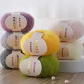 25g Mohair Yarn Extra Soft Warm Baby Wool Crochet Yarn for Hand Knitting Sweater Shawl Scarf DIY Material Supplies.