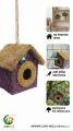 CitiBird Premium Natural Coir Bird Nest House – Eco-Friendly Hanging Hut for Finches, Budgies & Lovebirds (Purple & Golden). 