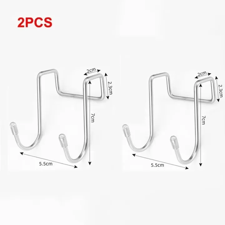 304stainless%20steel%20hooked%20punching%20doubleS-shaped%20hook%20kitchen%20bathroom%20cabinet%20door%20back%20style%20clothes%20hats%20towels%20storage%20rack%20-%20Image%206