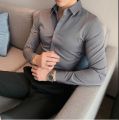 Men's Dress shirt for sale in grey color. 