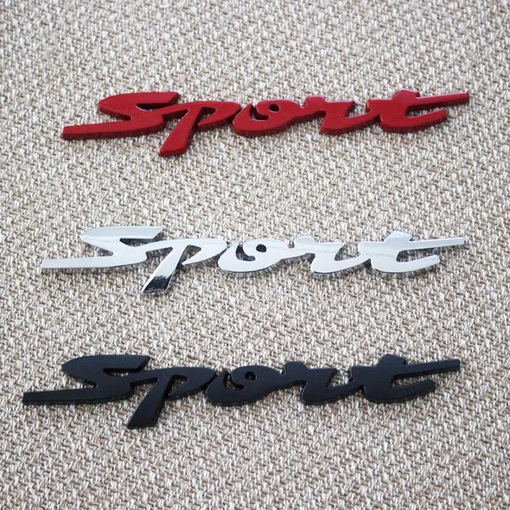 Metal 3D Chrome Car Trunk Auto body Racing Sport Word Letter Sticker ...