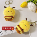 11cm Cartoon Adorable Honey Bee Plush Toys Soft Cute Spring Bees Stuffed Pendants Perfect Birthday for Kids Girls and Boys.