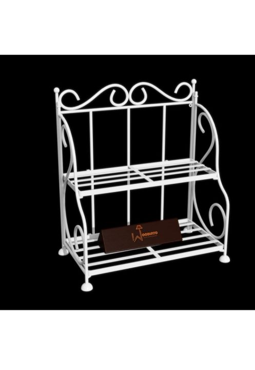 Serenz, Foldable 2-Tier Kitchen Spice Rack – Wrought & Cast Iron Corner ...