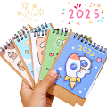 Cute calendar mini desk calendar 2025 2568 New Year gift giveaway gift assorted customers ready to ship from Thailand. 