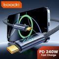 Toocki 240W USB C TO C Cable PD 3.1 Fast Charge Type C To Type C Display Cable For iPhone 15 16 12 13 S23 Macbook.