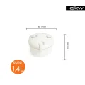 DKW Ho-1031/3 sets ear food storage box vacuum lid lock (3/3 sizes pack) (3 colors available) microwave heating food box food storage rice box. 