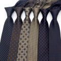 Luxury 8CM Mens Necktie Polka Dot Plaid Ties For Man Groom Groomsman Jacquard Woven Neck Tie Formal Business Party Accessories. 