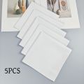 5PCS Pure White Gentleman Handkerchief Suit Pocket Square Plain Hair Band 35cm/13.7in - DIY Fashion Accessory. 