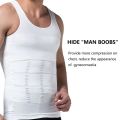 Men's Compression Shirts Tank Tops Undershirts Mens Slimming Body Shaper Vest Sleeveless Abdomen Slim Vest Fitness Workout. 