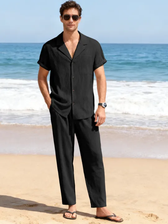 Men%20Beach%20Short%20Sleeve%20Shirt%20Pants%20Set%20Summer%20Casual%20Ice%20Silk%20Polo%20Shirt%20Long%20Pants%202-Piece%20Set%20Trendy%20Daily%20Male%20Suit%20-%20Image%206