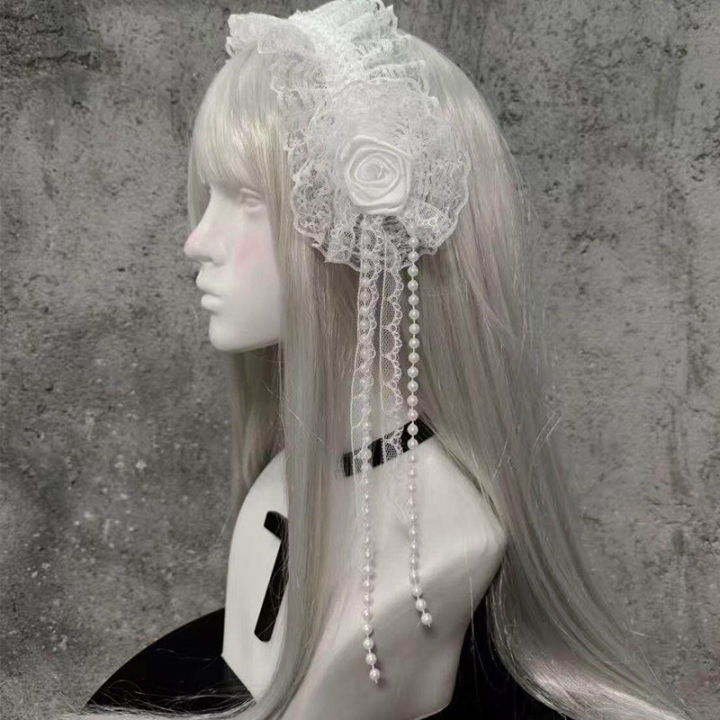 Gothic%20Lolita%20Lace%20Headband%20with%20Rose%20Flower%20Pearl%20Tassel%20Black%20White%20Frilled%20Headdress%20for%20Women%20Cosplay%20Party%20Hair%20Accessories%20-%20Image%205