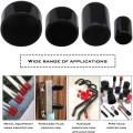 10-50pcs Threaded End Caps, 3-25mm PVC Rubber Pipe Cap, Screw Protector for Plastic Tube Steel Hub, Push-in Plug. 