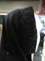 Black Dupatta Namaz Chadar  Wide Hijab For Women D Shape - Black Namaz Chadar - Black Hijab Chadar With Stones - Georgette Black Namaz Dupatta - Namaz Chaddar For Women - Women Black Chadar - Ladies Namaz Dupatta - D Shape Namaz Chaddar - Namaz Chaddar. 