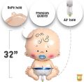 Welcome baby blue and pink color theme 44 pcs for boys feeder,baby boy with balloons for home and out door decoration gifts for mama. 