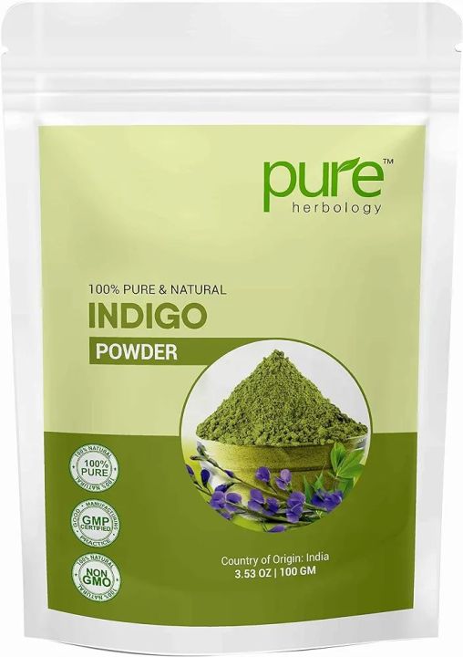 Pure Herbology Natural Indian Indigo Powder for Hair Care, 100gm