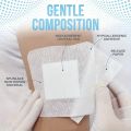50pcs Large Size Hypoallergenic Non-woven Medical Adhesive Wound Dressing Band Aid Bandage Large Wound First Aid 6*7cm.