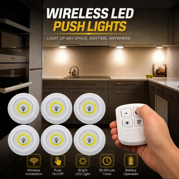 3%20Piece%20Remote%20Control%20Tap%20LED%20Puck%20white%20Lights%20%7C%20Wireless%20Battery%20Operated%20Cabinet%20Lights%20with%20Dimmer%20&%20Timer%20%7C%20Easy%20Install%20Under%20Shelf,%20Kitchen%20&%20Closet%20Lighting%20-%20Image%202