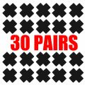 30 Pairs/60Pcs Hot  Experience Cross/X Shape Disposable Self-Adhesive Disposable Satin Nipple Cover Breast Pasties Stickers. 