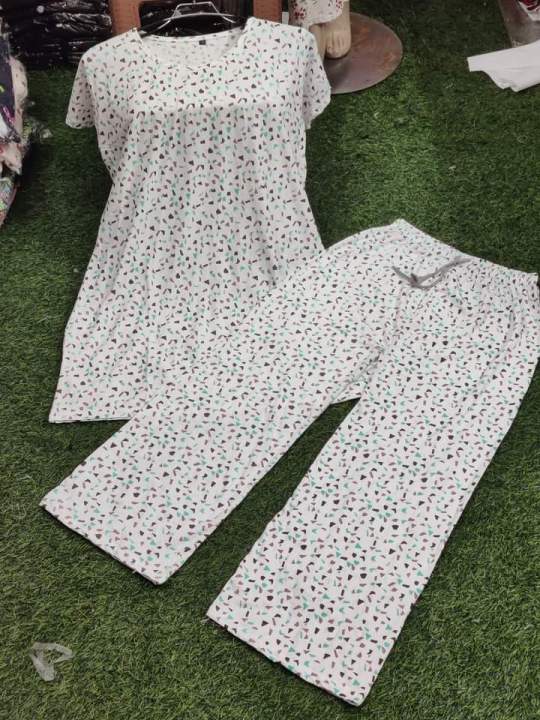 Long%20Tshirt%20with%20Palazzo%20Set%20for%20Women%20Multicolor%20Random%20Design%20Cotton%20-%20Image%203