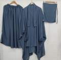 3 piece Jilbab set New colors available ( Scarf, Skirt, Niqab ) or colors bhe mil jaingay. 