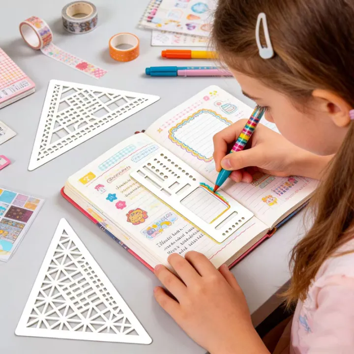 3/9%20Pack%20Handmade%20Flexible%20Record%20Template%20%E2%80%93%20Multifunctional%20Mylar%20Stencils%20for%20Journal/Scrapbooking/Daily%20Planning%20&%20Drafting%20-%20Image%206