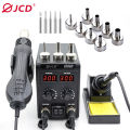 JCD 750W 8586D Soldering Station 2 IN 1 Hot Air Gun LCD Dual Digital Display Electric Soldering Iron SMD Welding Rework Station. 